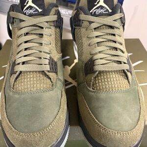 Jordan Olive and Black Sneakers